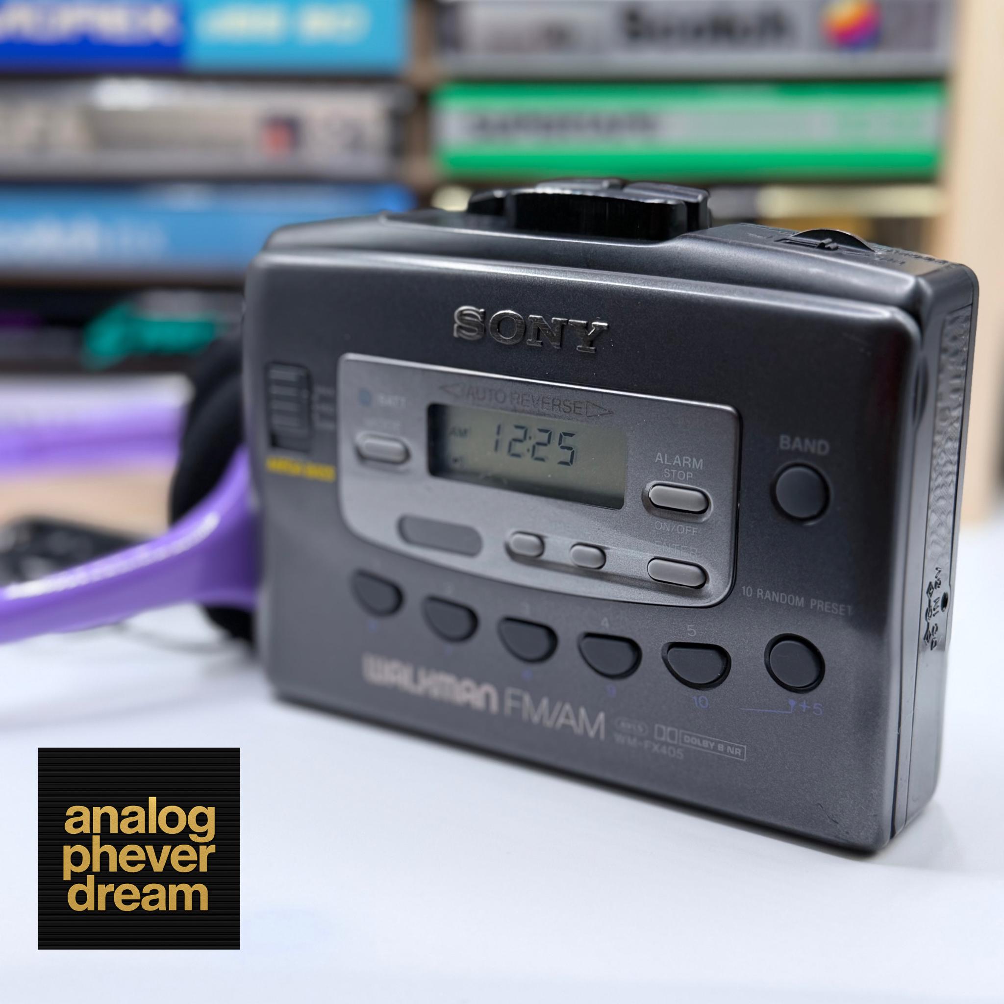 Pristine 1997 Sony WM-FX405 (Dolby B NR)  Cassette Walkman; Fully Restored: Free Cassette + Headphones