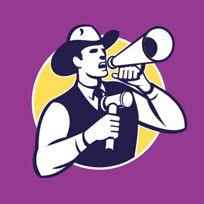 County Line Auction megaphone logo