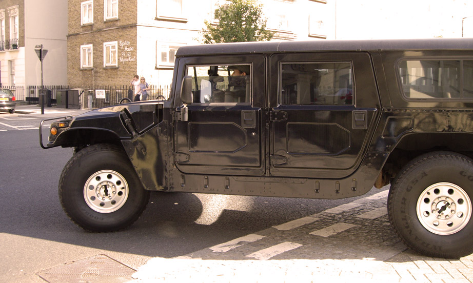 Yellow Hummer H1, the Thursday taco dream machine.