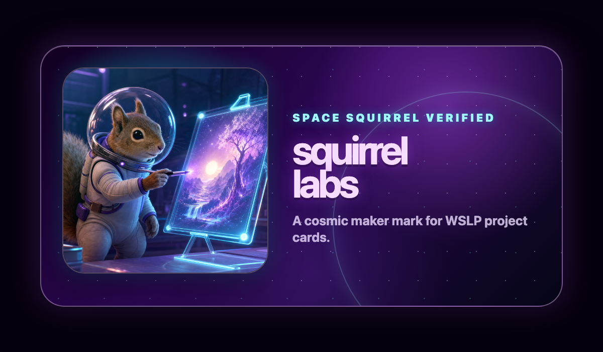 Squirrel Labs space squirrel maker mark